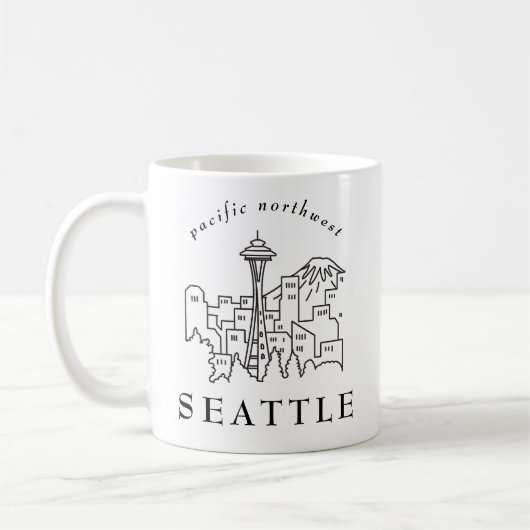 Mug Ligne Skyline Pacific Northwest Seattle (Gauche)