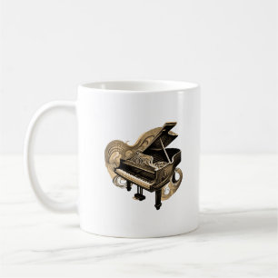 Mug Ligne stylisée Art Sepia Piano