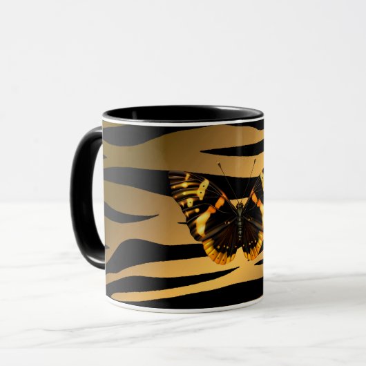 Mug Ligne tendance de luxe Tiger Butterfly (Devant gauche)