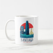 Mug Ligne Vintage de Santiago du Chili (Gauche)