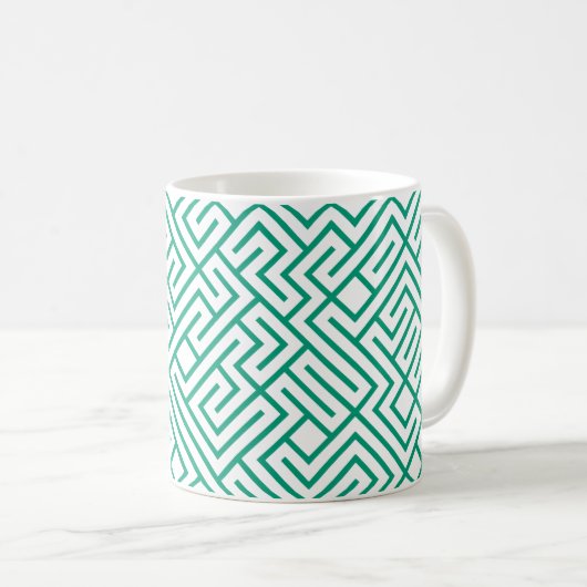 Mug Lignes à carreaux 10 IMPRIMER générative (ligne Em (Devant droit)