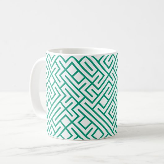 Mug Lignes à carreaux 10 IMPRIMER générative (ligne Em (Devant gauche)