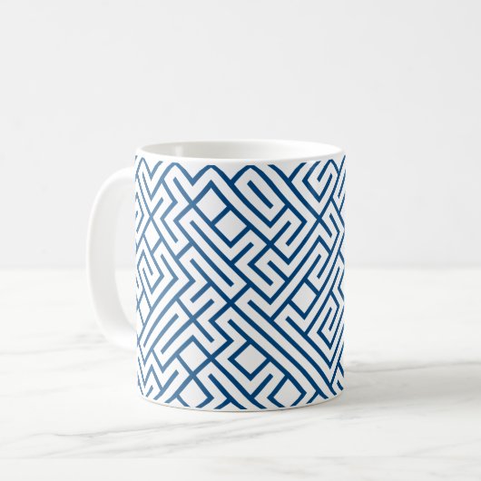 Mug Lignes à carreaux 10 IMPRIMER générative (lignes b (Devant gauche)