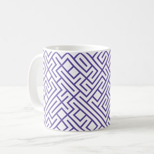 Mug Lignes à carreaux 10 IMPRIMER générative (lignes v (Devant gauche)