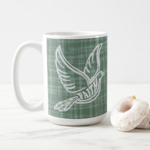 Mug Lignes Abstraites de colombe avec foi dans le corp