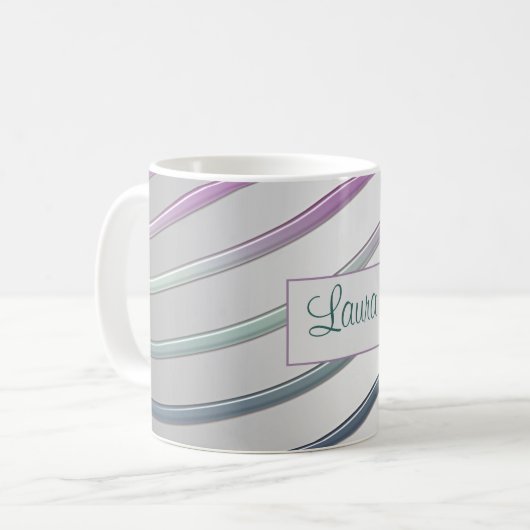 Mug Lignes abstraites de gradient (Devant gauche)