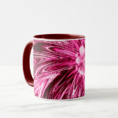 Mug Lignes Abstraites Fleur pourpre (Devant gauche)