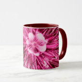 Mug Lignes Abstraites Fleur pourpre (Devant droit)