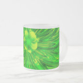 Mug Lignes Abstraites Fleur verte (Devant droit)