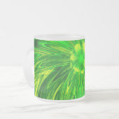 Mug Lignes Abstraites Fleur verte (Devant gauche)