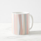 Mug Lignes Abstraites minimes Boho Chic Cute Rose & Gr (Devant droit)