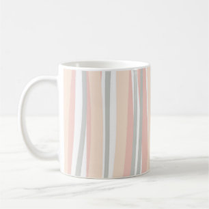 Mug Lignes Abstraites minimes Boho Chic Cute Rose & Gr