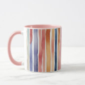 Mug Lignes aquarelles colorées (Gauche)