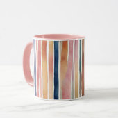 Mug Lignes aquarelles colorées (Devant gauche)