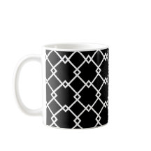 Lignes Art Déco Noir Blanc Rectangles Motif