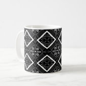 Mug Lignes blanches noires du Motif géométrique cool (Devant gauche)