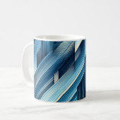 Mug Lignes Bleues De Mouvement (Devant gauche)