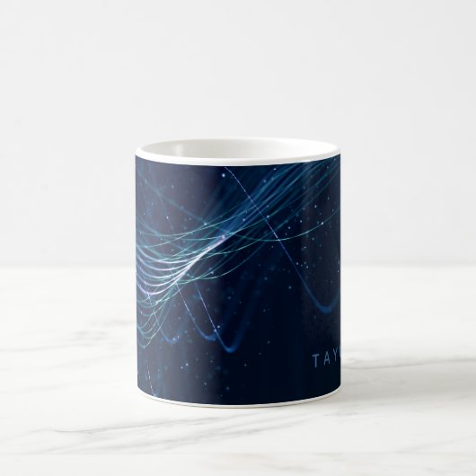 Mug Lignes bleues foncées Abstraites (Centre)
