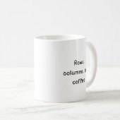 Mug Lignes, colonnes et café (Devant droit)