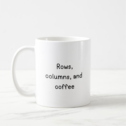 Mug Lignes, colonnes et café (Gauche)