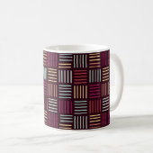 Mug Lignes colorées carrées (Devant droit)