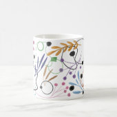 Mug Lignes courbes Abstraites, fleurs de graines et Fe (Centre)
