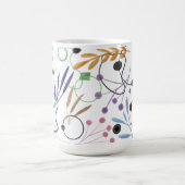 Mug Lignes courbes Abstraites, fleurs de graines et Fe (Centre)