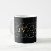Mug Lignes d'anneaux entrelacés JRFV (Devant gauche)