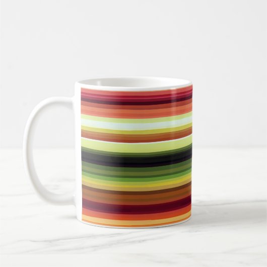 Mug Lignes de couleurs d'automne (Gauche)