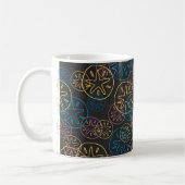 Mug Lignes de Dollar de Sable Rouge Jaune Bleu (Gauche)