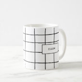 Mug Lignes de grille merveilleuses (Devant droit)