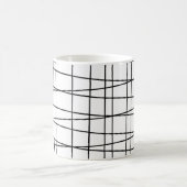 Mug Lignes de grille noir et blanc (Centre)
