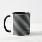 Mug Lignes de gris noir et blanc ultra minces (Gauche)