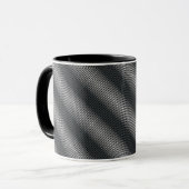 Mug Lignes de gris noir et blanc ultra minces (Devant gauche)