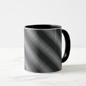 Mug Lignes de gris noir et blanc ultra minces (Devant droit)
