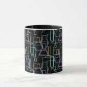 Mug Lignes de laboratoire de chimie (Centre)