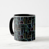 Mug Lignes de laboratoire de chimie (Devant gauche)