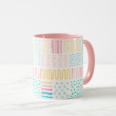Mug Lignes de motif (Devant droit)
