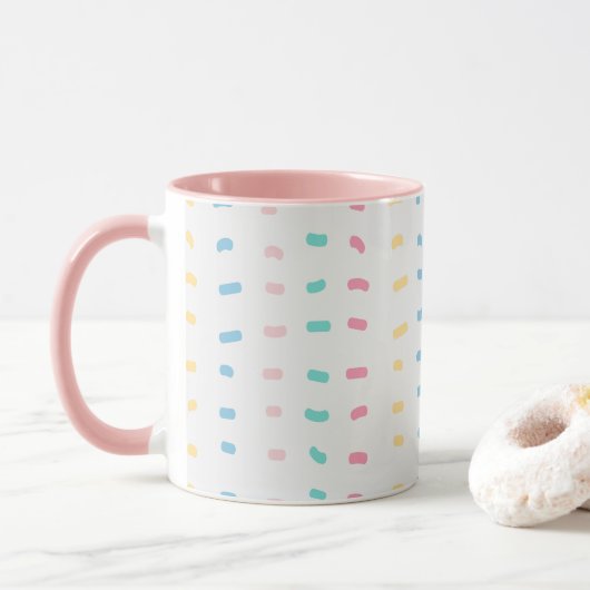 Mug Lignes de motif (Avec donut)