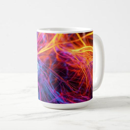 Mug Lignes de néon (Devant droit)