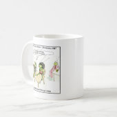Mug Lignes de ramassage de cricket amusantes (Devant gauche)
