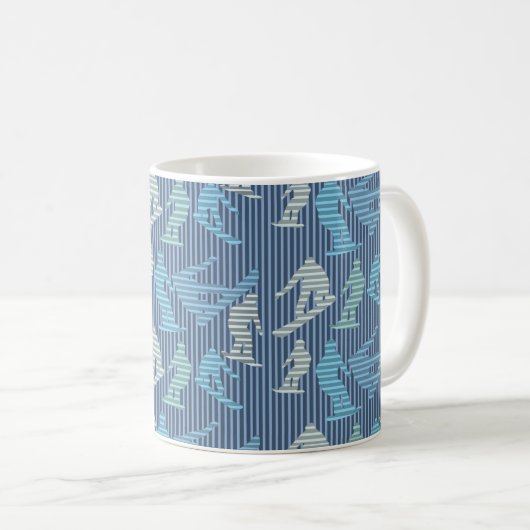 Mug Lignes de snowboard (Devant droit)