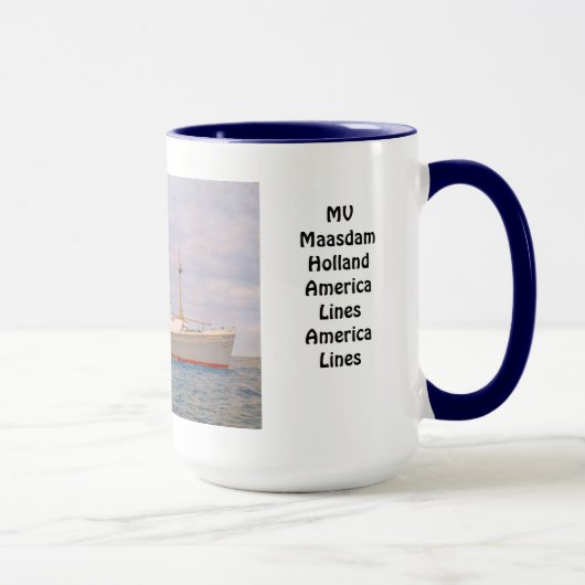 Mug Lignes de système mv Maasdam Hollande Amérique (Droite)