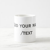 Mug lignes de texte de message de nom de bordure espag (Centre)