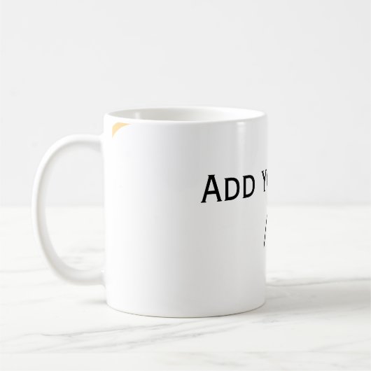 Mug lignes de texte de message de nom de bordure espag (Gauche)