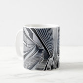 Mug Lignes de tunnel monochromes (Devant gauche)