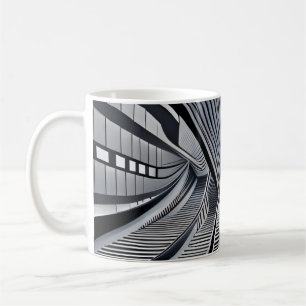 Mug Lignes de tunnel monochromes