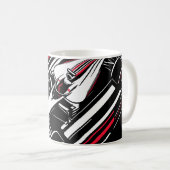 Mug Lignes de vitesse de voiture de course de formule (Devant droit)