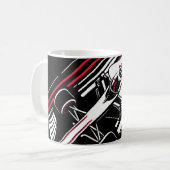 Mug Lignes de vitesse de voiture de course de formule (Devant gauche)