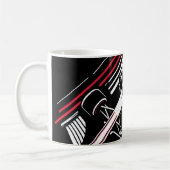 Mug Lignes de vitesse de voiture de course de formule (Gauche)